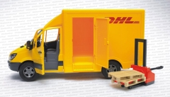 02534 Mercedes Benz Sprinter Truck DHL + podnośnik + palety