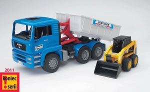 02745 MAN z kontenerem + miniładowarka Caterpillar (#)