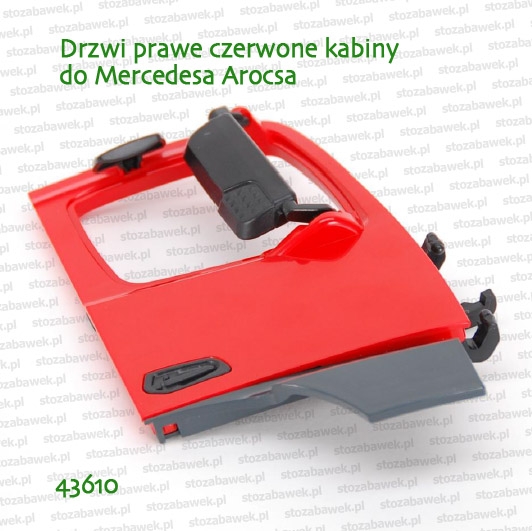 43610 BRUDER Drzwi czerwone prawe do Mercedesa Arocsa 03651, 03654 i innych