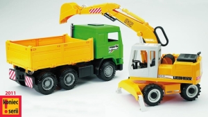 02911 Wywrotka Volvo i koparka Liebherr 912 (#)