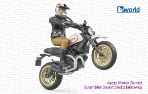 63051 BRUDER Motor Ducati Scrambler Desert Sled z kierowcą