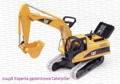 Bruder 02438 Koparka gąsienicowa Caterpillar z otwartą klapą od silnika