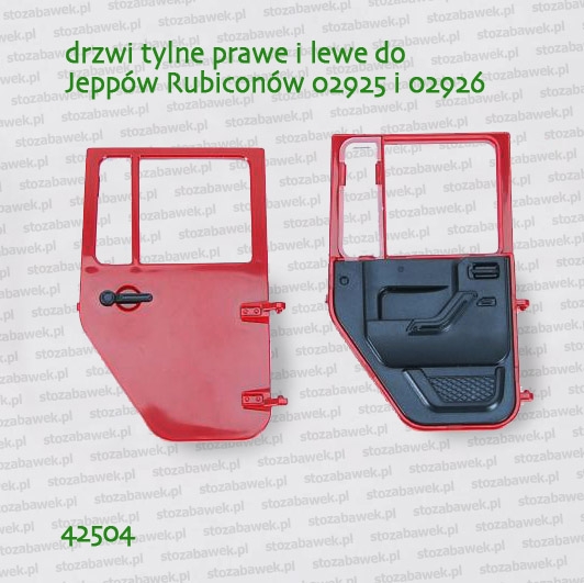 42504 BRUDER Drzwi boczne tylne prawe i lewe do Jeepa Rubicona 02925 i 02926