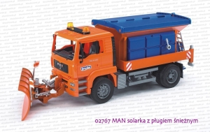 Bruder 02767 MAN solarka z pługiem śnieżnym