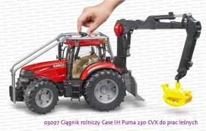 Bruder 03097 Ciągnik rolniczy Case IH Puma 230 CVX do prac leśnych - sposób sterowania kołami
