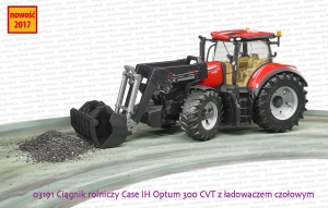 03191 BRUDER Ciągnik rolniczy Case IH Optum 300 CVX z ładowaczem czołowym