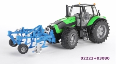 Bruder 02326 Gruber przedni + 03080 ciągnik rolniczy Deutz