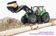 Bruder 03081 Ciągnik rolniczy Deutz Agrotron X720 z ładowaczem czołowym