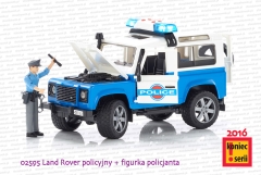 Bruder 02595 Land Rover Defender policyjny + figurka policjanta