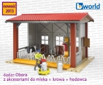 62621 BRUDER Obora z akcesoriami do mleka + krowa + hodowca