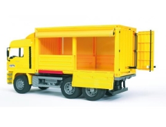 Bruder - 02784 MAN z kontenerem z plandeką i przyczepą DHL