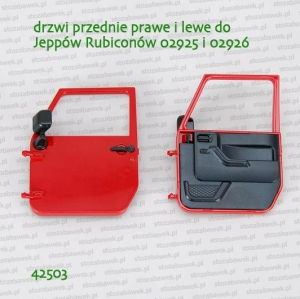 42503 BRUDER Drzwi boczne przednie prawe i lewe do Jeepa Rubicona 02525, 02925 i 02926