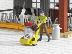 Bruder - 62621 Obora z akcesoriami do mleka + krowa + hodowca