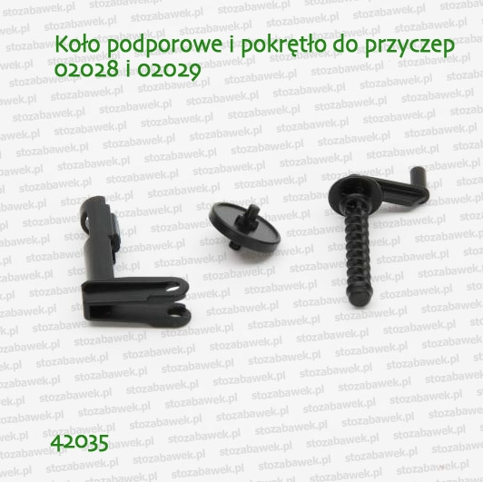 42035 BRUDER Koło podporowe i pokrętło do przyczep 02028 i 02029