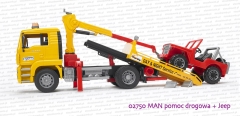Bruder 02750 MAN pomoc drogowa + Jeep