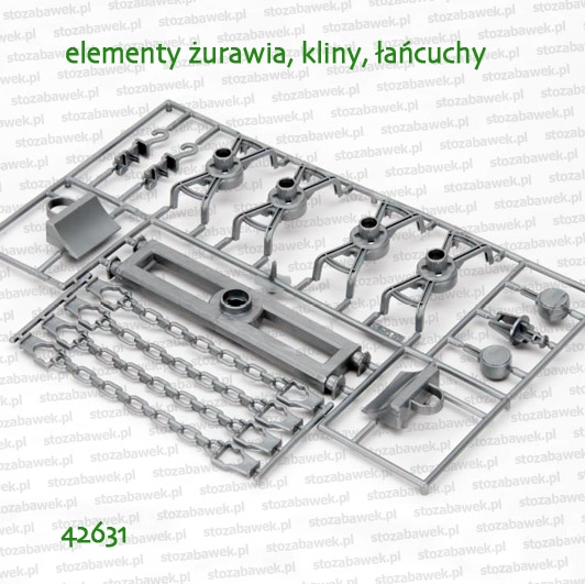 Bruder 42631 Elementy żurawia, kliny, łańcuchy pomocy drogowej 02750