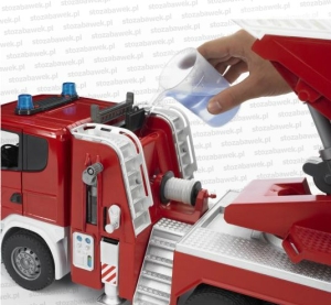 Bruder 03590 Scania R straż pożarna z pompą wodną - nalewanie wody