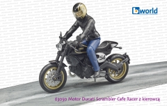 63050 BRUDER Motor Ducati Scrambler Cafe Racer z kierowcą