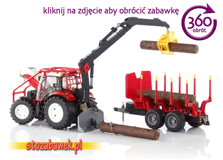 Bruder 03093 Ciągnik rolniczy Steyr do prac leśnych z przyczepą