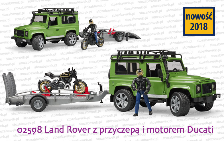 Bruder Nowość 2018 - Land Rover i Ducati